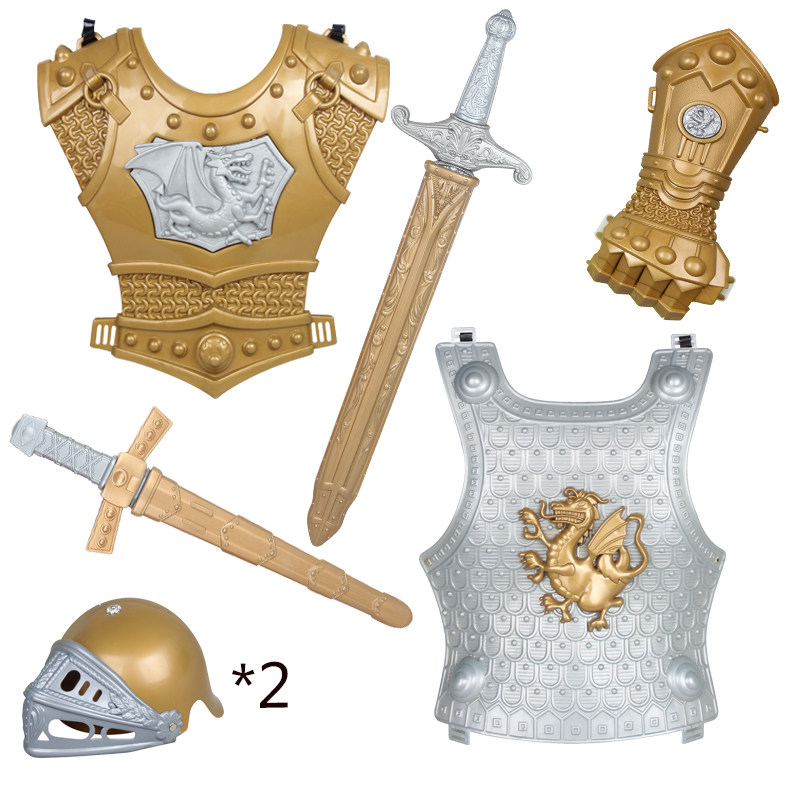 Children's knife sword combined bow and arrow shield Sword Imitation Ancient Soldier Suit Boy Hero Toy Weapon Model Toy