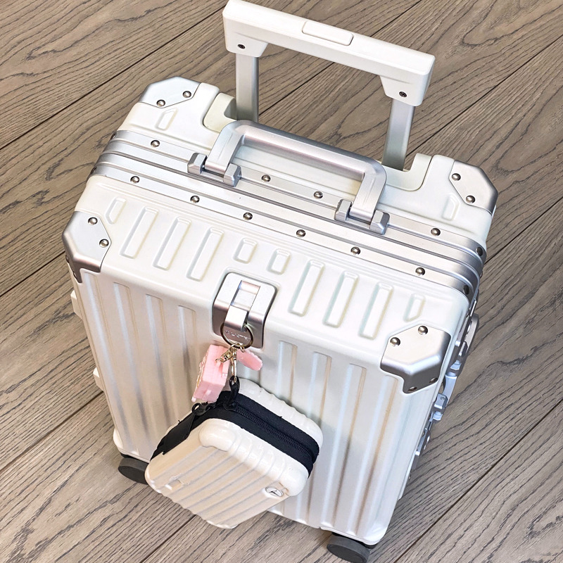 Ninety-one Aluminum Frame Suitcase Woman Large Capacity 24 Inch Drawbar Box Universal Wheel 28 suitcase Suitcase Male 26 Den case 20