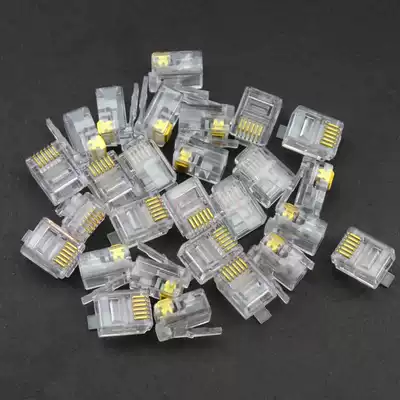 Gold-plated engineering grade RJ116P6C Crystal Head voice industrial control building communication connector phone Crystal Head