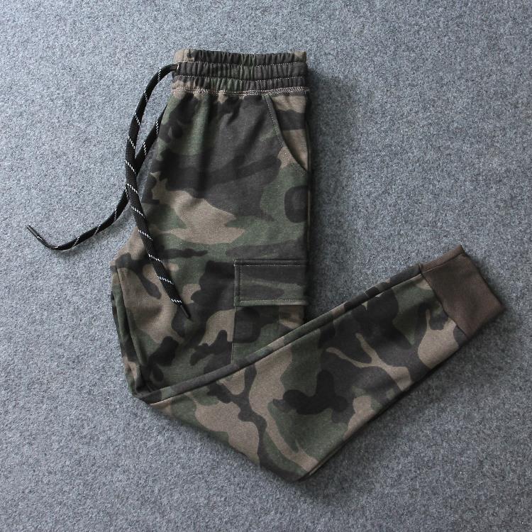 Camouflak control entry method Single foreign trade tail goods Men's foreign trade Camouflak Frock Jacket Pants Woolen Circle Casual Pants Men