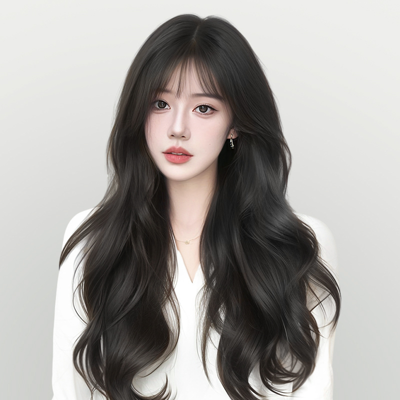 Wig for Women with Long Curly Hair, Natural and Fluffy for Everyday Wear, with a Voluminous and Youthful Look, Full Head Wig Wig for Women with Long Curly Hair, Natural and Fluffy for Everyday Wear, with a Voluminous and Youthful Look, Full Head Wig
