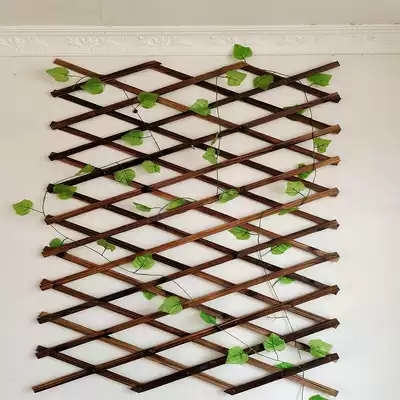 Anti-corrosion wood fence bracket Garden courtyard fence telescopic solid wood fence climbing pergola wall decoration grid flower rack