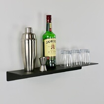 Simple and modern one word partition wall hanging iron art rack wall metal bookshelf living room wall decoration display rack