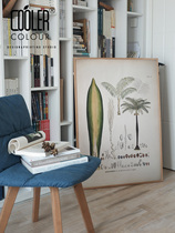 CoolerColour retro botanical map of the great palm tree Nordic medieval decoration painting poster