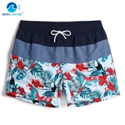 Quần thể thao Gailang Beach quần thể thao ba điểm khô nhanh có thể được lưu trữ quần short sọc quần boxer nam có lót - Quần bãi biển