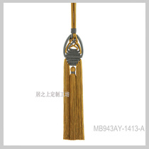 New Chinese style Ming and Qing classical curtain buckle hanging ball tassel strap tie ball red yellow blue black villa grade tie tie rope