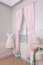 Butterfly language princess style pink butterfly childrens room modern Korean bedroom girl dream floor-to-ceiling windows