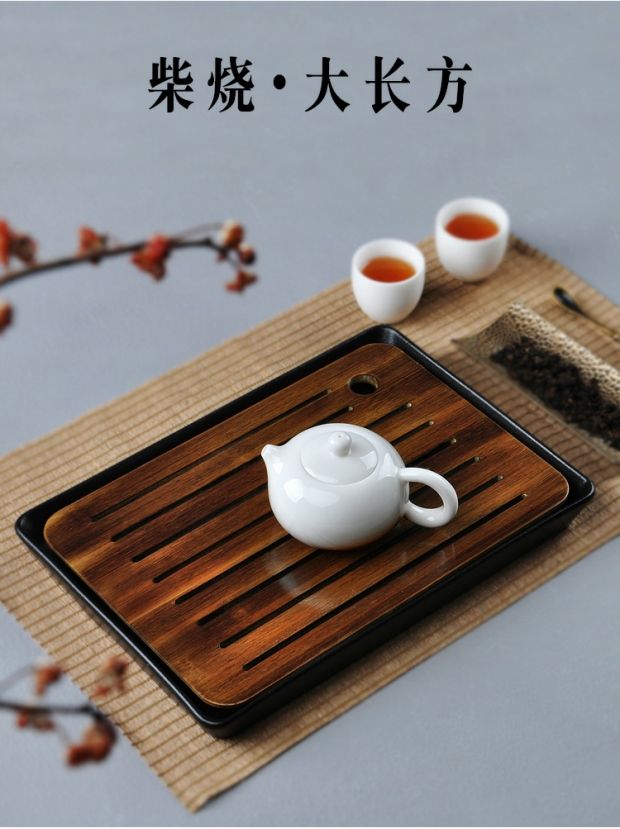 Khay trà gốm Kung Fu tròn bong bóng khô đặt hộ gia đình lưu trữ nước bàn trà đơn giản bộ ấm chén pha trà đẹp