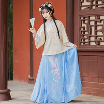 Ming-made Hanfu womens original Chinese style waist skirt Hundred Dresses super fairy spring and summer Daily costumes