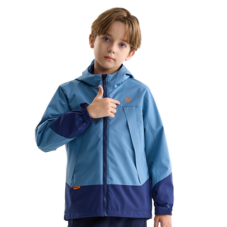 诺诗兰儿童三合一外套2025秋冬新款胡杨林男童硬壳冲锋夹克防风衣