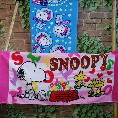 Export Japan tide brand export original single foreign trade Japanese pure cotton towel Snoopy snoopy cotton cartoon hand