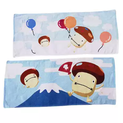 Japanese single export Japanese mushroom cotton towel children's towel cotton absorbent without hair