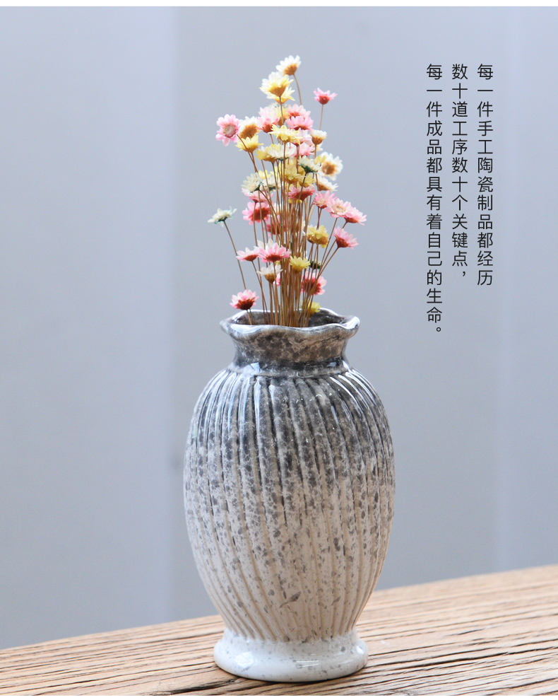 Move contracted white vase household ceramics handicraft decorative dried flower vase all over the sky star, no Kong Hua hydroponic device