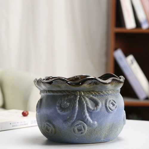 Сочный маг нефритовый горшок с цветочным горшком с большой калибром на высоком уровне керамический цветок