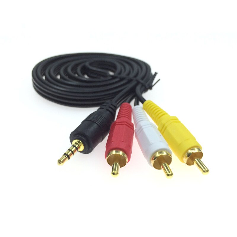 high quality 3 5mm to 3RCA male to male audio video AV cable
