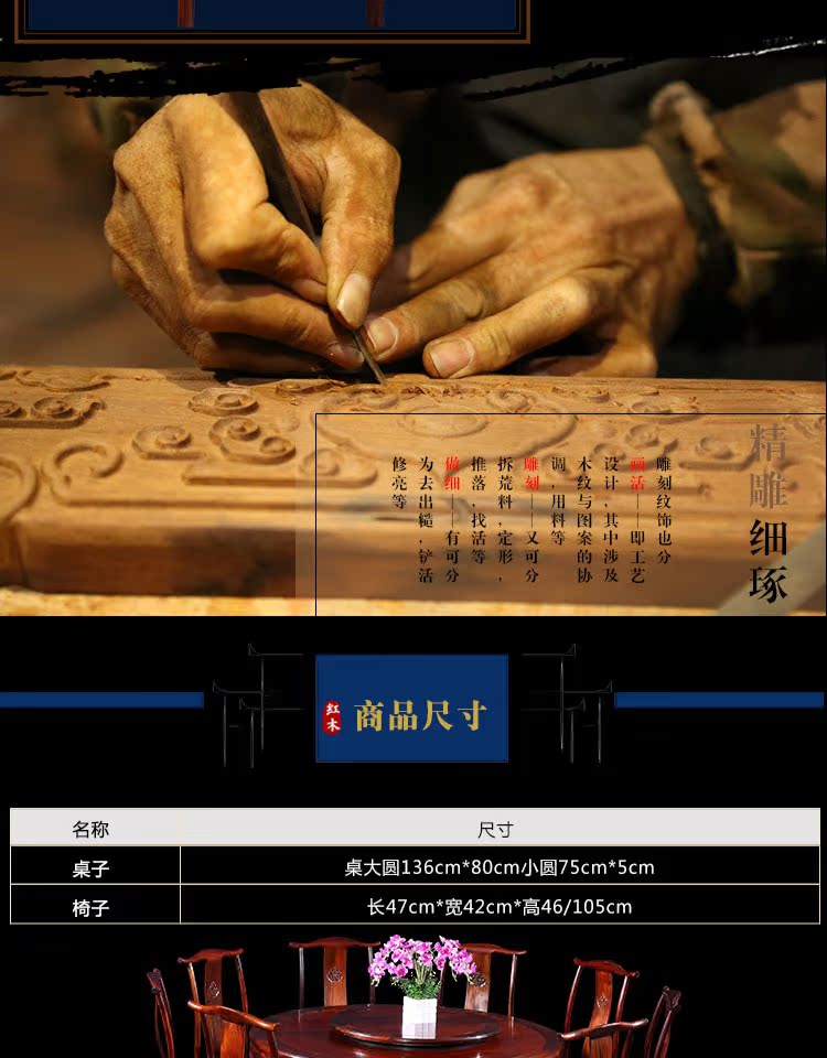 Bàn ăn gỗ gụ tròn nội thất Lào gỗ hồng mộc đỏ Ming phong cách bàn ăn tròn và ghế kết hợp Tô Châu bàn ăn gỗ rắn tùy chỉnh - Bộ đồ nội thất mẫu giường ngủ hiện đại 2020