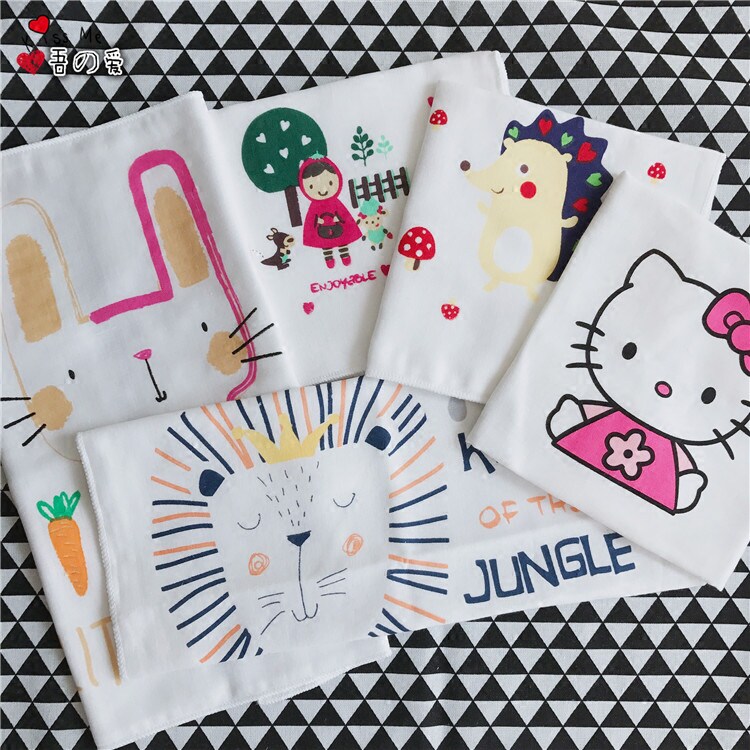 Kindergarten handkerchief summer thin baby cotton towel handkerchief handkerchief baby gauze towel