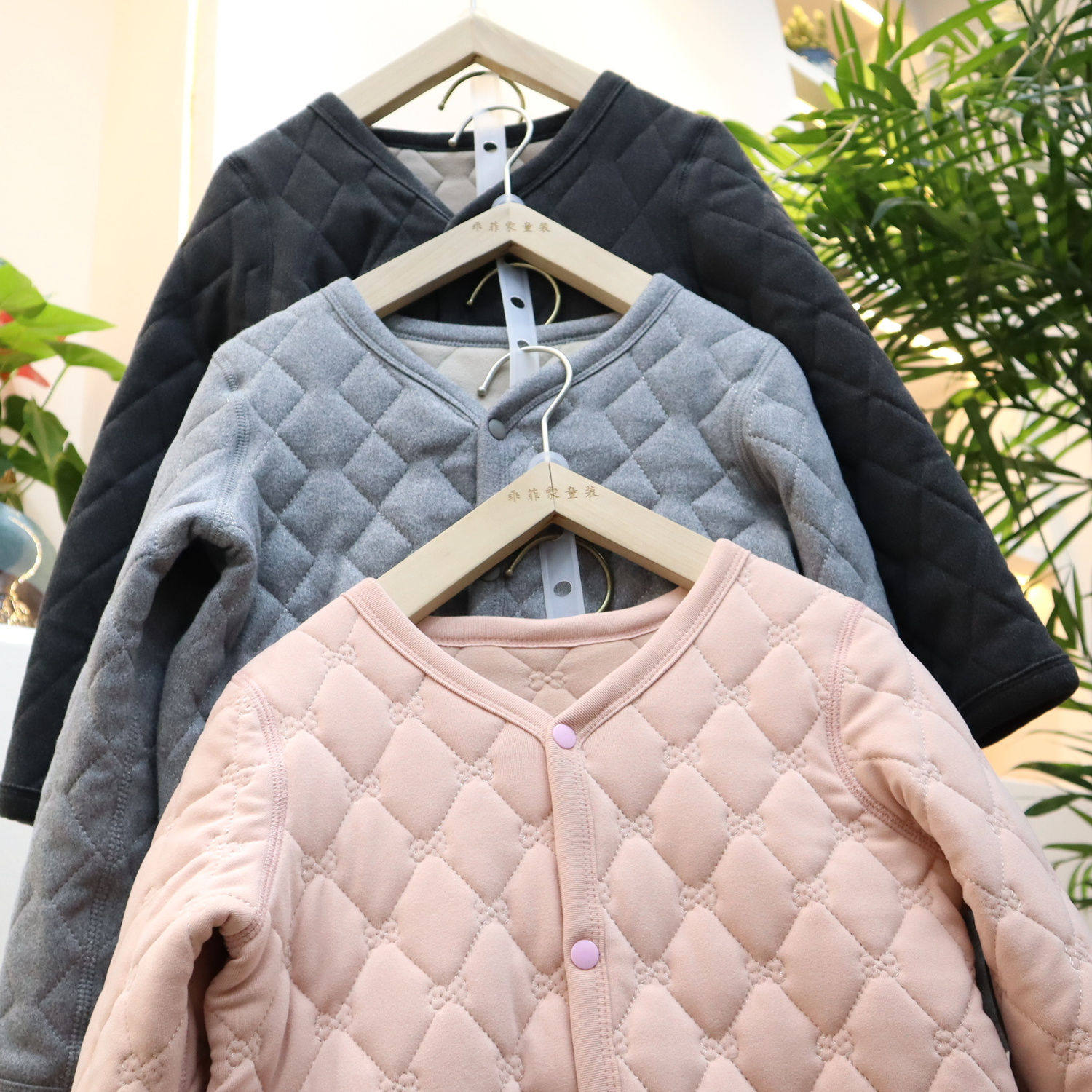 New children Thickening Season Campus God Instrumental Cashmere Cardiovert 4-layer Padded Damp Boy Warm Underwear Home Clothing-Taobao