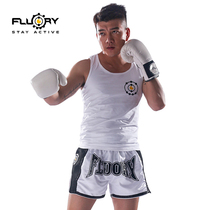 FLUORY fire base fighting vest Muay Thai training clothing for men and women Sanda cotton top fighting T-shirt adult