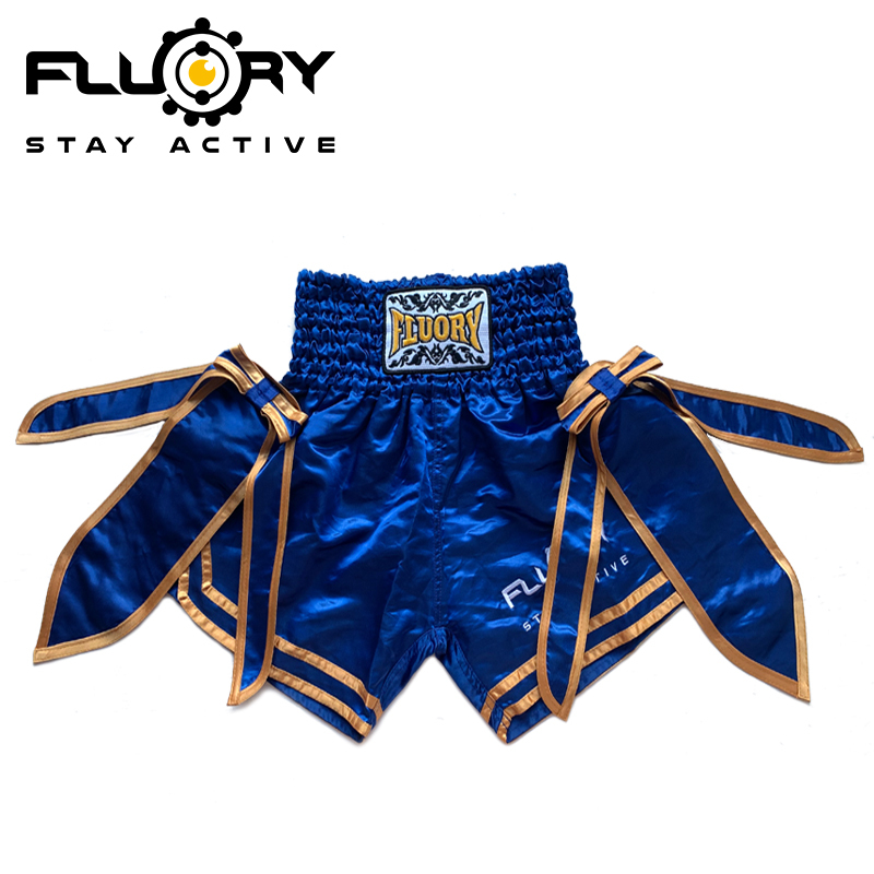 Fluory Muay Thai Sanda Fighting Shorts Pants Boxing Shorts for Men and Women Training Competition