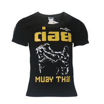 FLUORY fire base Muay Thai T-shirt short sleeve cotton comfortable slim fit fighting adult sports print T-shirt
