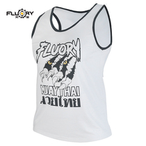 FLUORY Fire base Muay Thai training fight vest clothing Mens and womens sanda tops fighting T-shirts for adults and children