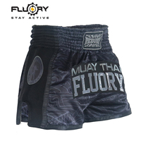 FLUORY FIRE base MUAY THAI SHORTS Adult professional BOXING sanda suit Training competition FIGHTING fighting shorts for men