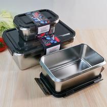 316 stainless steel refrigerator sealed storage fresh-keeping box rectangular leak-proof lunch box with lid fruit box set