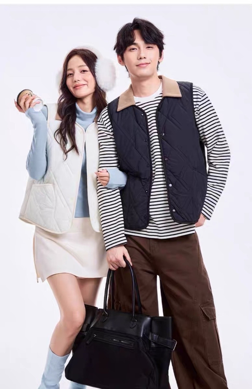 Little O Sheep Wool Vest 2025 Autumn/Winter New Unisex Diamond Quilted Lightweight down Vest