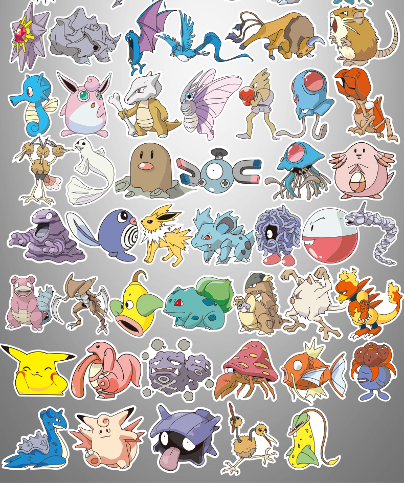 81 Nhãn dán Pokemon Pokemon Pokemon Laptop Guitar Hành lý Nhãn dán - Phụ kiện máy tính xách tay túi đựng máy tính xách tay