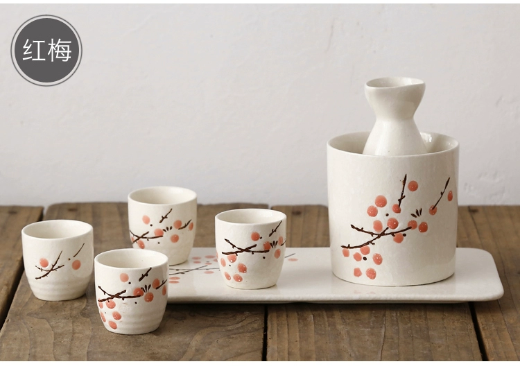 Rượu vang theo phong cách Nhật Bản đặt rượu vang ấm hơn rượu sake shochu cup pot nhà hàng rượu vang vàng rượu vang thiết bị rượu vang bộ chén - Rượu vang