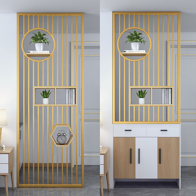 Nordic Metal Screen Partition Living Room Entrance Door Xuan Guan Guan Wash Terrace Hollowed-out Wall Modern Light Lavish Minimalist Iron Art Decor