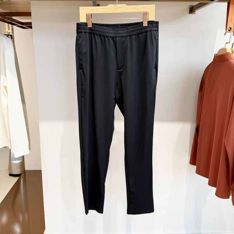 Bosssunwen Men's Casual Pants Summer New Easy-Care Thin Drawstring Jogger Pants