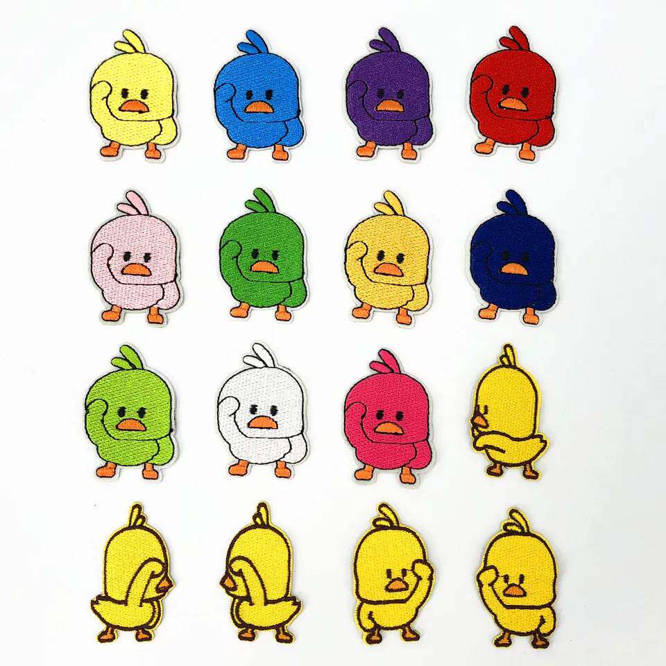 Yellow Duck cloth cute cartoon jitsu with patch clothesPatch packaging decorative embroidery decoration