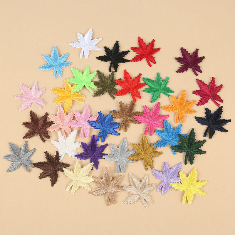 Color Maple Leaf Subsidy Clothes Trousers Repair Cloth Patch Patch Embroidery Versatile Seamless Embroidery Decorative Ironing