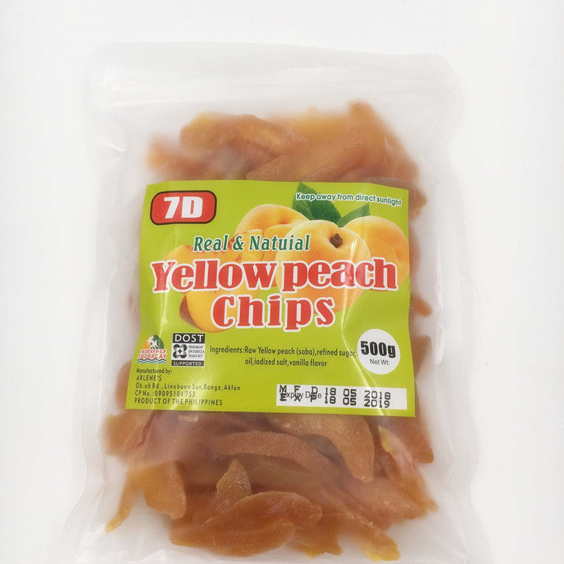 Filipino Cebu yellow peach dry 500g casual imported snacks Candied Fruits Dried Fruits Dried Fruits