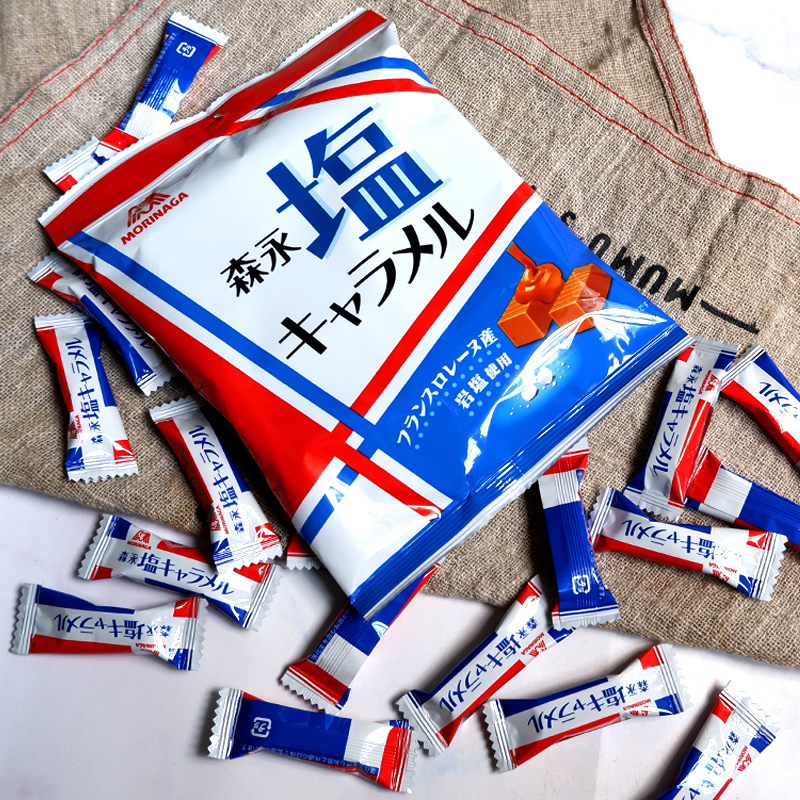 (10 Packaging) Spot Japan Imports Mori Iwaki Salt Taifei Sugar Zero Food Sea Salt Caramel Candy Wedding Delight