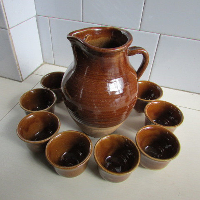 Yunnan Pure Handmade Earth Pottery Jar Pottery Earth Pottery Teapot Teapot Teapot Teapot Teapot fired teapot teapot large tea jar cover