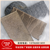 Customized high-end art wired glass screen living room entrance partition laminated double-layer tempered glass