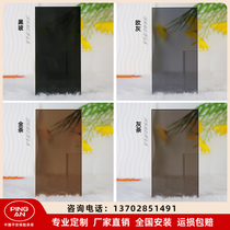 Factory direct sales 5MM 8MM European gray brown art glass tempered glass custom screen partition living room glass