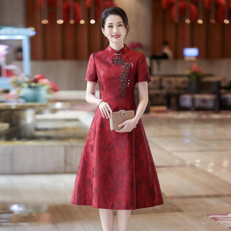 Chinese-Style Wedding Dress for the Mother of the Bride, High-End, Youthful, Stylish, New Chinese-Style Formal Dress Chinese-Style Wedding Dress for the Mother of the Bride, High-End, Youthful, Stylish, New Chinese-Style Formal Dress