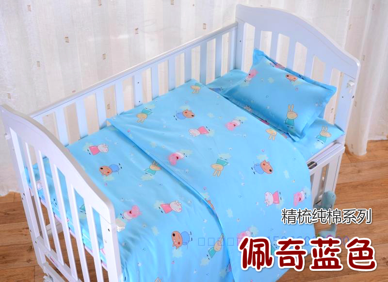 Mẫu giáo ba mảnh quilt cover quilt cover quilt cover gối bé Cotton bông twill có thể được mua trong một mảnh mền tuyết