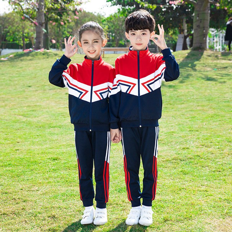 Elementary school uniform suit spring and autumn new sports meeting class uniform children's autumn kindergarten garden uniform two or three pieces