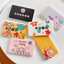 Mask box storage box Childrens portable cartoon portable student cute nose and mouth cover finishing box Temporary storage bag Household
