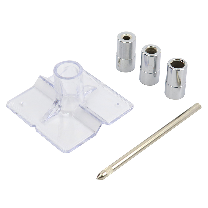 Woodworking straight hole locator 6 8 10mm straight hole positioning plate right angle positioning plastic plate drilling drill