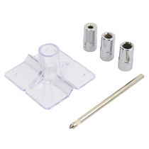Woodworking straight hole locator 6 8 10mm straight hole positioning plate right angle positioning plastic plate drilling drill