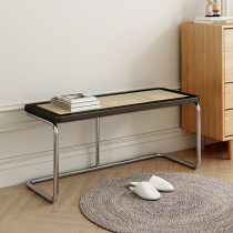 Coveted shoe stool stainless steel bench modern household entrance to wear shoe stool bench bench Bench chair simple