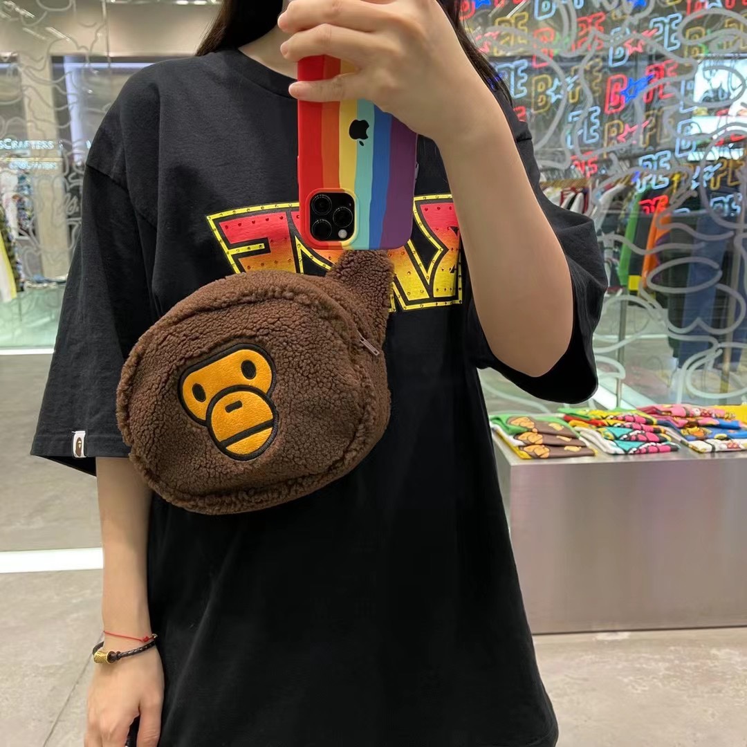 it Bape baby milo plush chest bag purse 0482310D