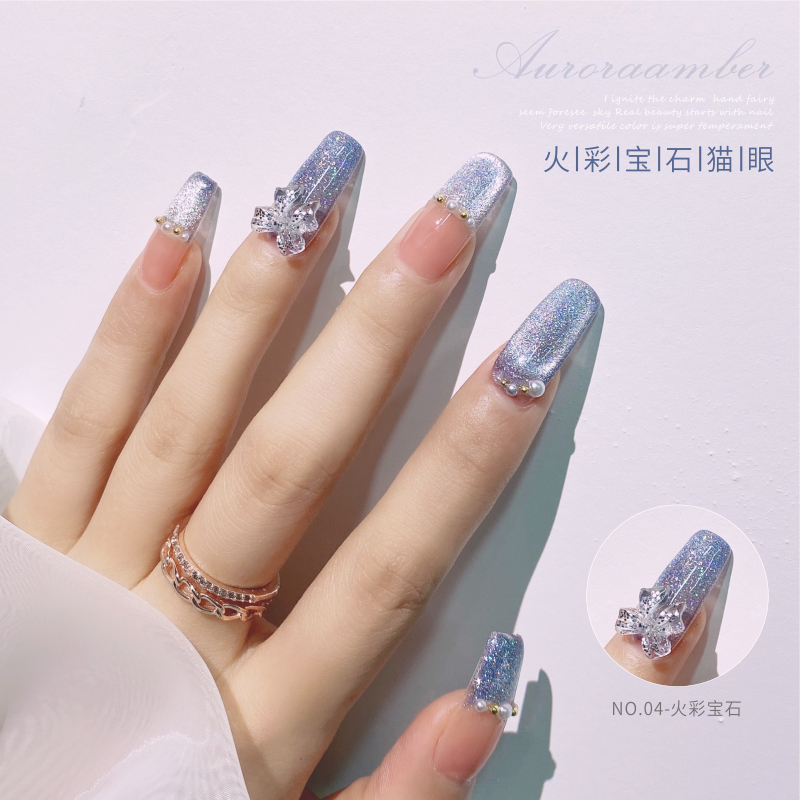 2021 online red new sparkling cat eye nail polish rubber stone crushed drill autumn winter phototherapy mealshop special bright flash finger