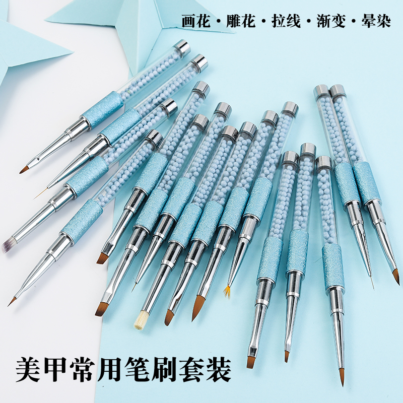 Zhuwei Nimei Bundesliga Pen Stamped With Gradual Layer Pen Round Head Light Therapy Sculpture Flower Pen Universal Tympanum Pull Wire Color Painting Flower Pen